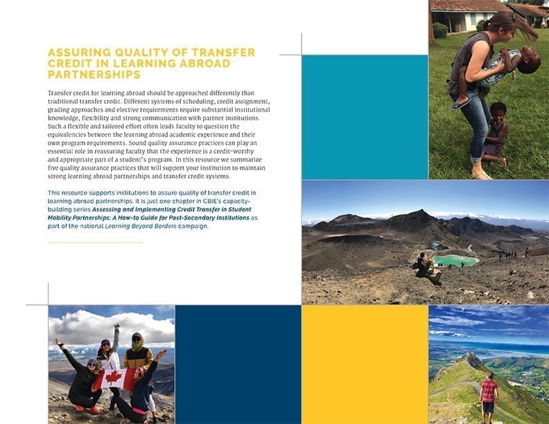 ASSURING QUALITY OF TRANSFER CREDIT IN LEARNING ABROAD PARTNERSHIPS